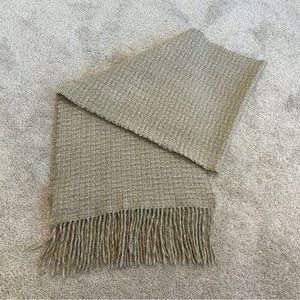 SERGIO Tacchini beige wool woven scarf unisex